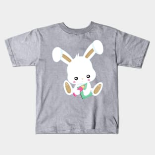 Bunny Going To School, Cute Bunny, Books, Pencil Kids T-Shirt